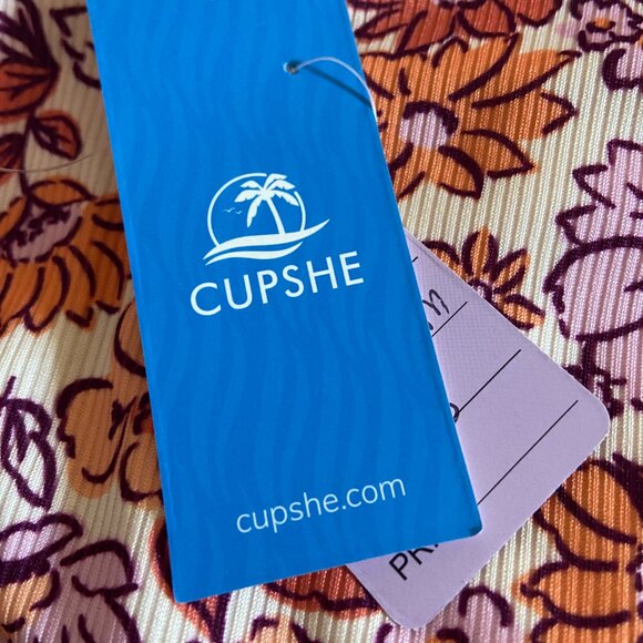 CUPSHE Women's Tankini Set Two Piece Swimsuit Small NWT - Picture 7 of 9